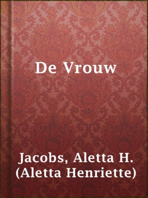 cover image of De Vrouw